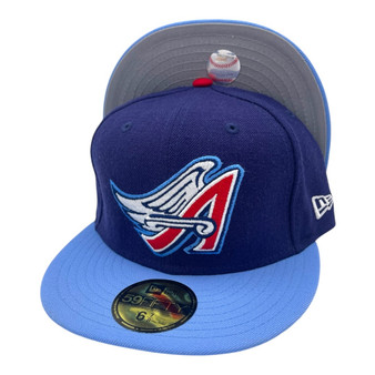 California Angels New Era Navy/Sky Blue Bill Cooperstown Logo 59FIFTY Fitted Hat