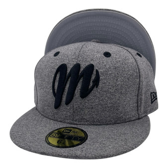 Diablos Rojos del México New Era All Heather Gray With Black Logo 59FIFTY Fitted Hat