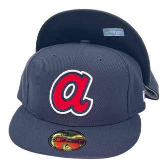 Atlanta Braves New Era All Navy 2016 Alternate Diamond Era With The American League Patch On Side 59FIFTY Fitted Hat