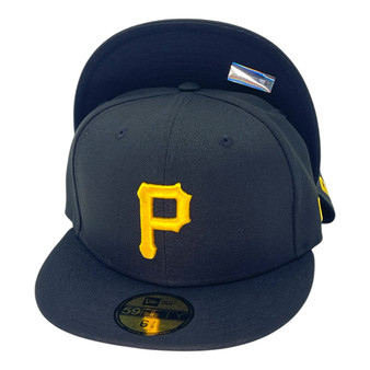 Pittsburgh Pirates New Era Classic All Black Yellow Logo 59FIFTY Fitted Hat