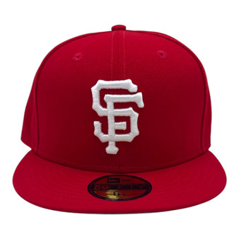 San Francisco Giants New Era All Red With White Logo 59FIFTY Fitted Hat