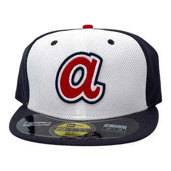 Atlanta Braves New Era White Front/Navy Bill Alternate Diamond Era 59FIFTY Fitted Hat
