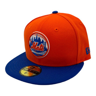 New York Mets New Era Orange/Royal Blue Bill Alternate Logo 59FIFTY Fitted Hat