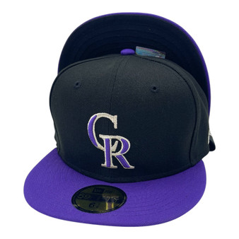 Colorado Rockies New Era Black/Purple Alternate Authentic Collection On-Field 59FIFTY Fitted Hat