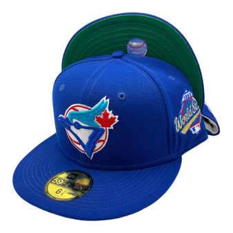 Toronto Blue Jays New Era All Royal Blue With 1993 World Series Patch On Side 59FIFTY Fitted Hat