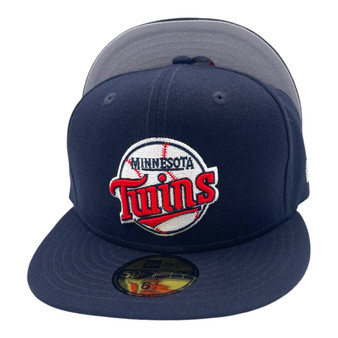 Minnesota Twins New Era All Navy With 1987 Word Mark Alternate Logo 59FIFTY Fitted Hat