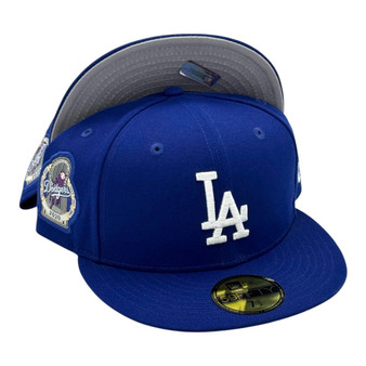Los Angeles Dodgers New Era All Royal Blue With The Years of Champions Side Patch 59FIFTY Fitted Hat