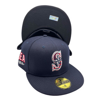 Seattle Mariners New Era All Navy 4th Of July On-Field 59FIFTY Fitted Hat