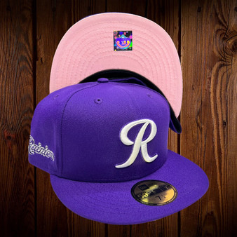 Tacoma Rainiers New Era All Purple/Pink Bottom With Rainiers Patch On Side 59FIFTY Fitted Hat