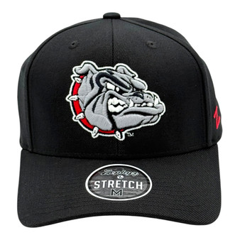 Gonzaga Bulldogs Zephyr All Black With Team Color Logo Stretch Fit Hat