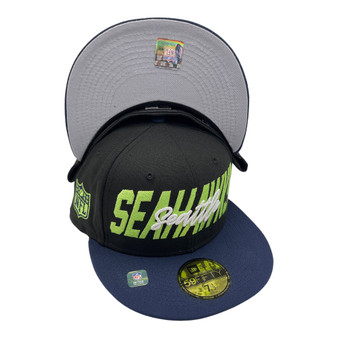 Seattle Seahawks New Era Black/Navy 2022 NFL Draft On Stage 59FIFTY Fitted Hat
