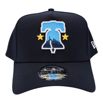 Philadelphia Phillies New Era City Connect All Navy And Gray Bottom 9FORTY A-Frame Adjustable Snapback Hat