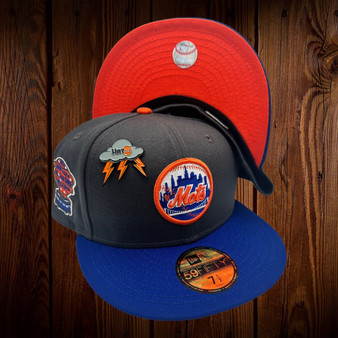 New York Mets New Era Charcoal Gray/Royal Blue Bill And Orange Bottom With 1964 All-Star Game Patch On Side 59FIFTY Fitted Hat