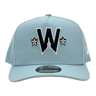 Washington Nationals New Era Letter “W” Flowers With Gray Bottom 9FIFTY A-Frame Adjustable Snapback Hat