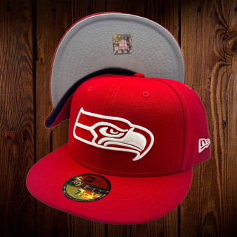 Seattle Seahawks New Era All Red With Gray Bottom 59FIFTY Fitted Hat