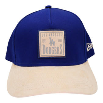 Los Angeles Dodgers New Era Royal Blue/Cream Suede Patch 9FORTY M-Crown A-Frame Adjustable Strapback Hat