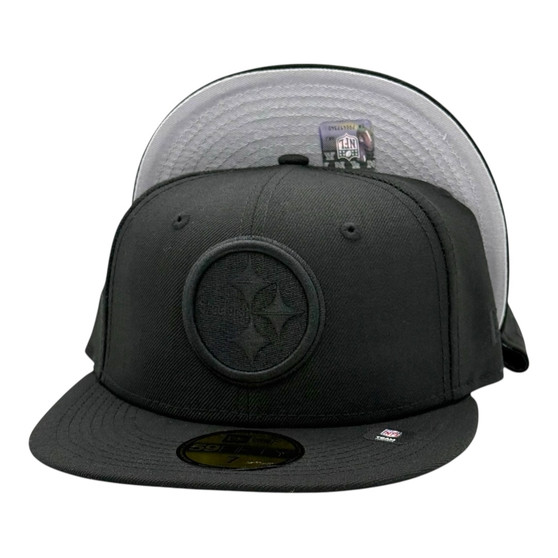 Pittsburgh Steelers New Era Black On Black 59FIFTY Fitted Hat