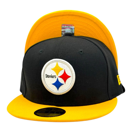 Pittsburgh Steelers New Era Black/Yellow Team Basic 59FIFTY Fitted Hat