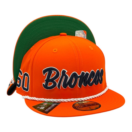 Denver Broncos New Era Orange Rope On-Field Sideline Home 59FIFTY Fitted Cap