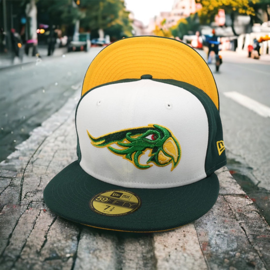 Pericos De Puebla New Era Dark Green And White With Gray Bottom 59FIFTY Fitted Hat