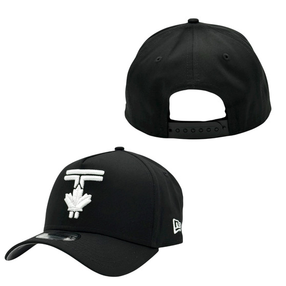 Toronto Blue Jays New Era Black And White 2024 Logo 9FORTY A-Frame Adjustable Snapback Hat