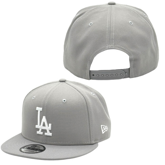 Los Angeles Dodgers New Era All Gray Basic 9FIFTY Adjustable Snapback Hat