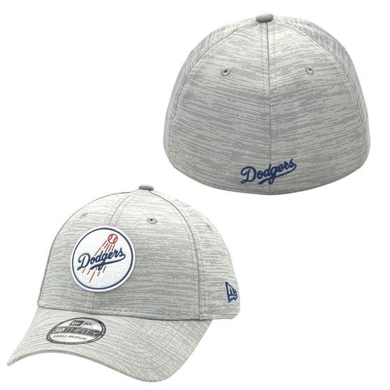 Los Angeles Dodgers New Era Gray 2023 Clubhouse 39THIRTY Stretch Fit Hat