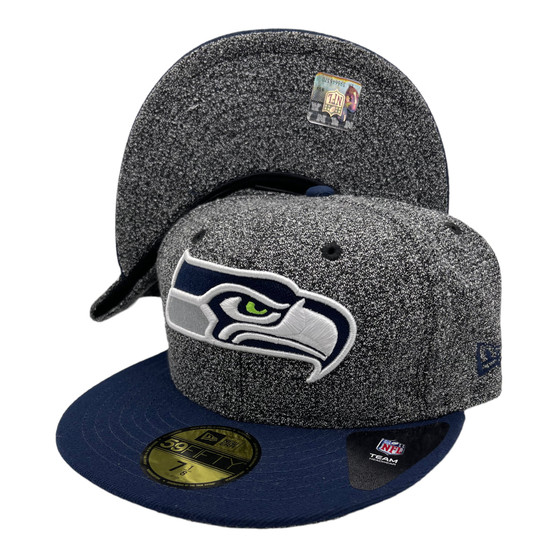 Seattle Seahawks New Era Speckled Dark Gray/Navy Bill 59FIFTY Fitted Hat