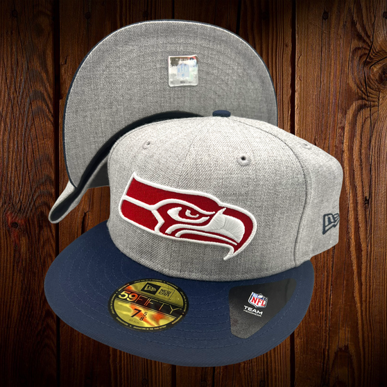 Seattle Seahawks New Era Heather Gray/Navy Bill 59FIFTY Fitted Hat