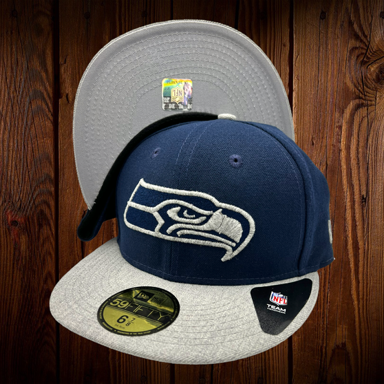 Seattle Seahawks New Era Navy/Heather Gray 59FIFTY Fitted Hat