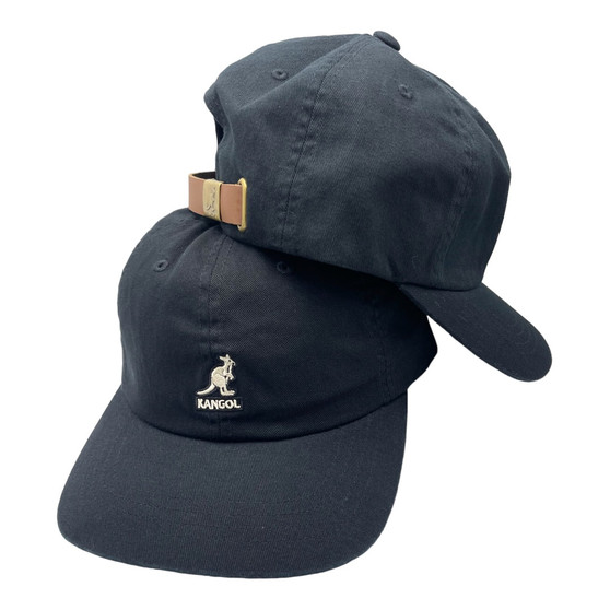 Kangol All Black Baseball Pre-Curved Adjustable Dad Hat