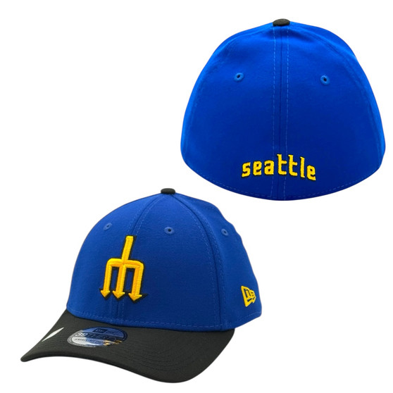Seattle Mariners New Era Royal Blue/Black City Connect 39THIRTY Stretch Fit Hat