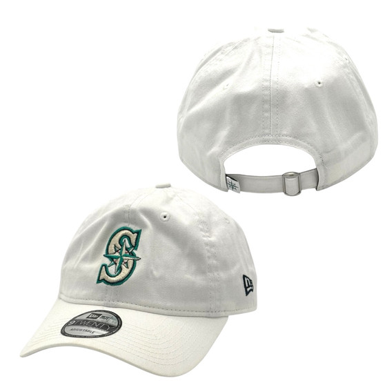 Seattle Mariners New Era White Core Classic 9TWENTY Adjustable Hat
