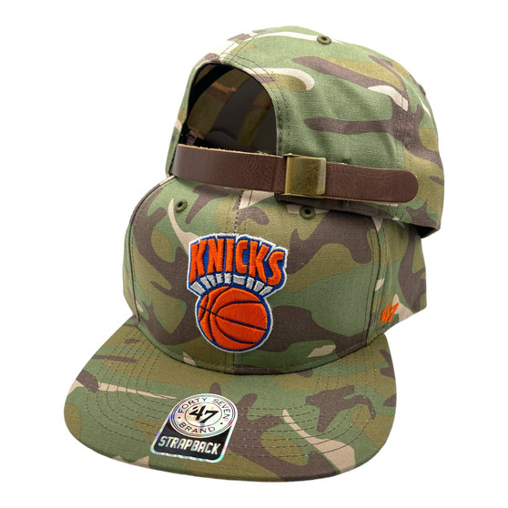 New York Knicks 47 Brand All Camo '47 Captain Strapback Hat