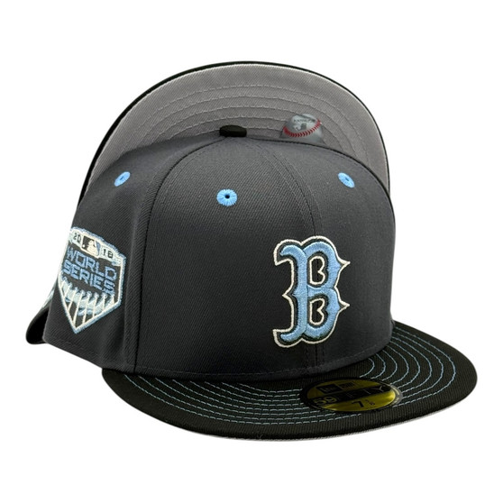 Boston Red Sox New Era Dark Gray/Black 2016 World Series Patch 59FIFTY Fitted Hat