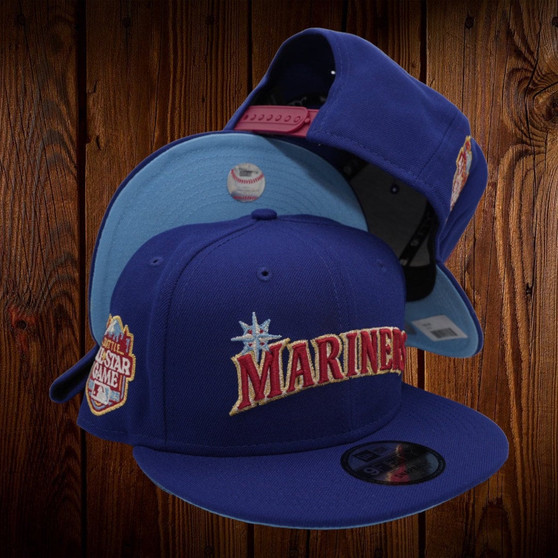 Seattle Mariners New Era Dark Royal Blue/Sky Blue Bottom With 2023 All-Star Game Patch On Side 9FIFTY Adjustable Snapback Hat