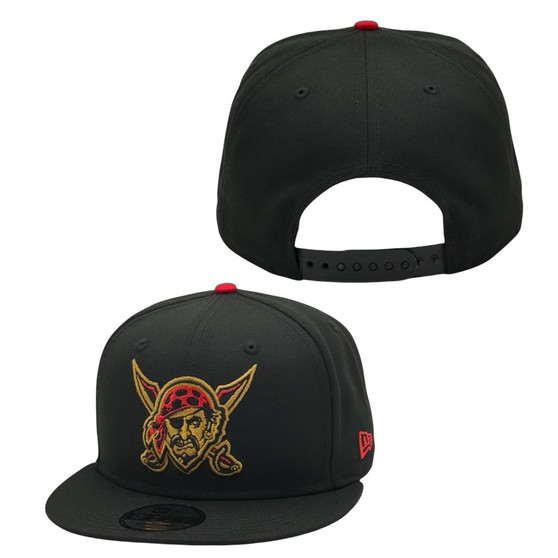 Pittsburgh Pirates New Era Black With Pirate Logo 9FIFTY Adjustable Snapback Hat