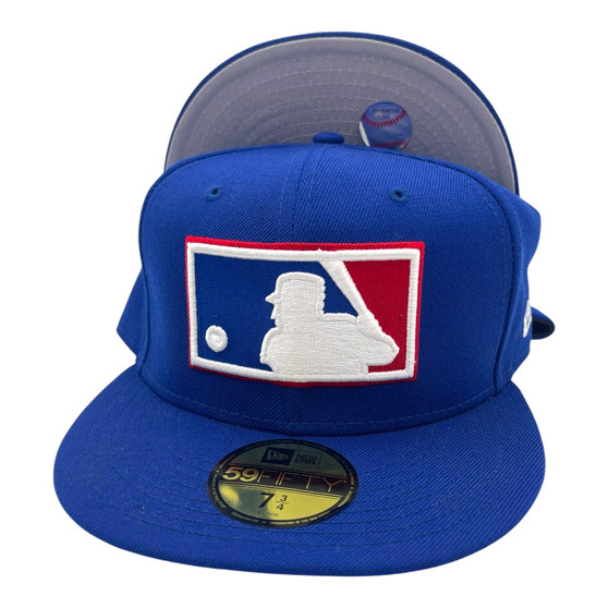 MLB Logo New Era Royal Blue With Cooperstown Logo 59FIFTY Fitted Hat