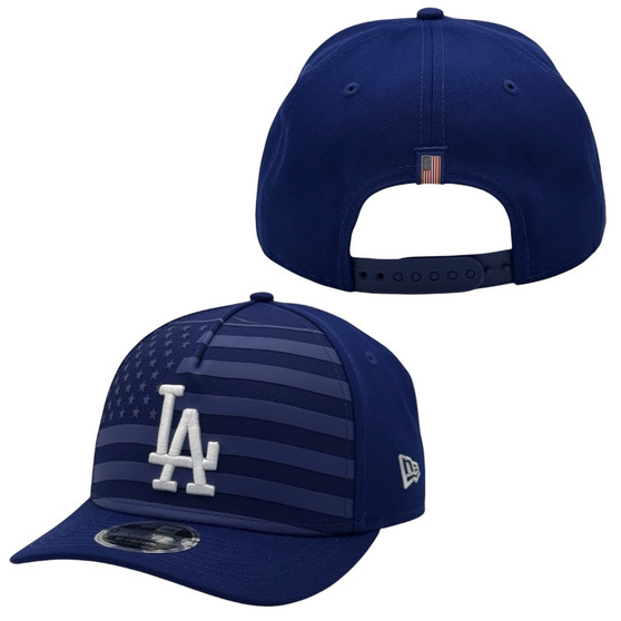 Los Angeles Dodgers New Era Royal Blue American Flag 9FORTY M-Crown A-Frame Adjustable Snapback Hat