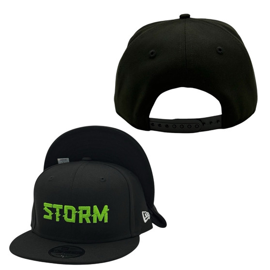 Seattle Storm New Era Black With Script Logo 9FIFTY Adjustable Snapback Hat
