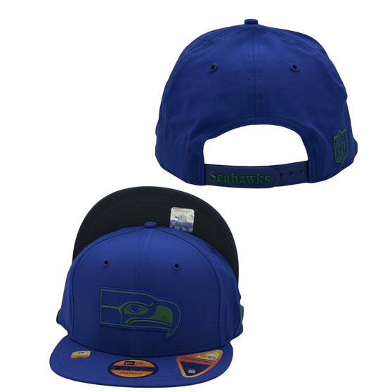 Seattle Seahawks New Era Royal Blue Retro 2026 Sideline 9FIFTY Adjustable Snapback Hat
