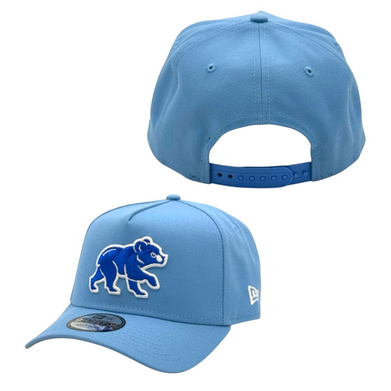 Chicago Cubs New Era All Sky Blue And Light Gray Bottom 9FORTY A-Frame Adjustable Snapback Hat