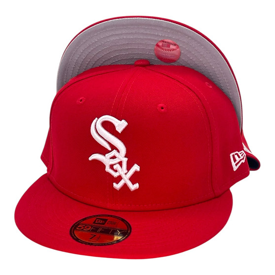 Chicago White Sox New Era All Red With White Logo 59FIFTY Fitted Hat