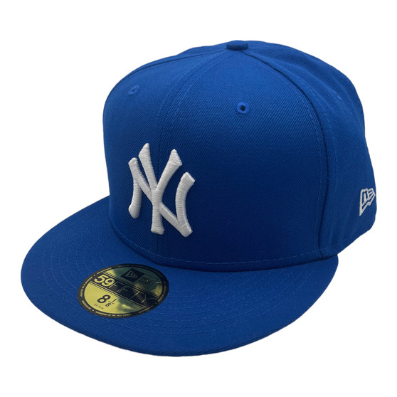 New York Yankees New Era All light Royal Blue With White Logo 59FIFTY Fitted Hat