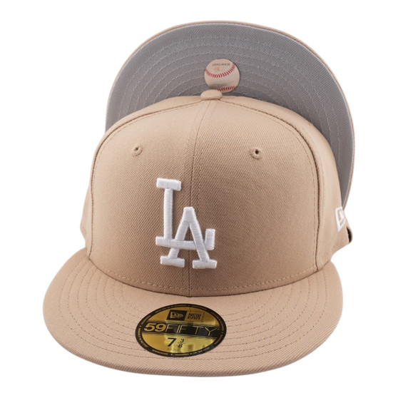 Los Angeles Dodgers New Era All Camel Tan And Light Gray Bottom 59FIFTY Fitted Hat