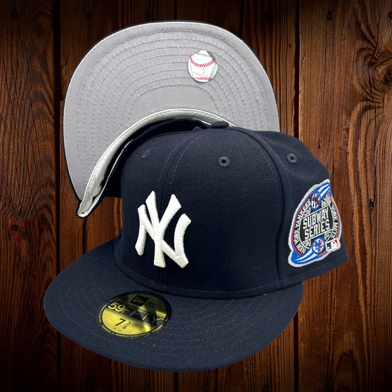 New York Yankees New Era All Navy With White Logo And 2000 World Series Patch On Side 59FIFTY Fitted Hat