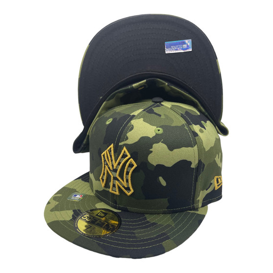 New York Yankees New Era Camo 2022 Armed Forces Day On-Field 59FIFTY Fitted Hat