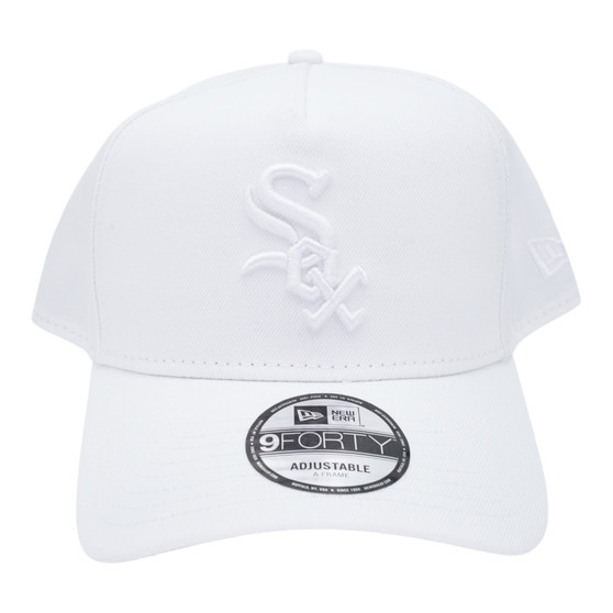 Chicago White Sox New Era All White And Gray Bottom 9FORTY A-Frame Adjustable Snapback Hat