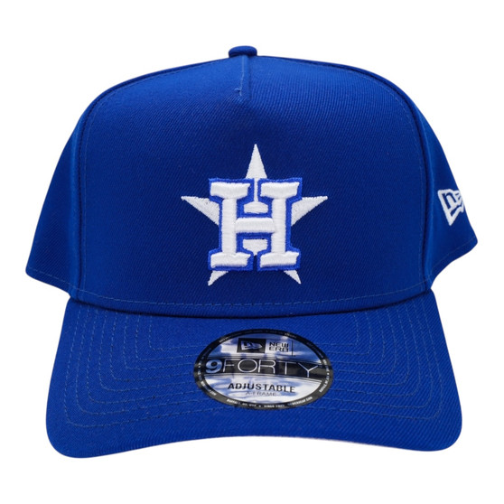 Houston Astros New Era All Royal Blue And Gray Bottom 9FORTY A-Frame Adjustable Snapback Hat