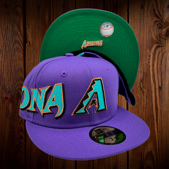 Arizona Diamondbacks New Era All Purple/Green Bottom With Arizona Side Logo 59FIFTY Fitted Hat